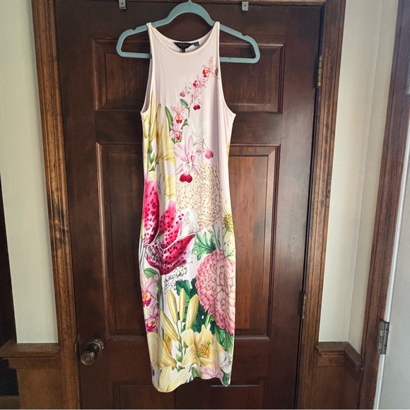 TED BAKER LONDON Floral Tropical Print
Sleeveless Midi Dress Size 1 (US 2-4) - Picture 2 of 10